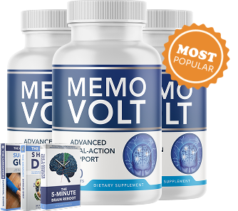 3 bottles of MemoVolt, official seller package image